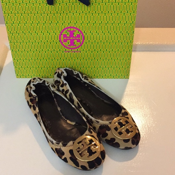 Tory Burch Shoes - Tory Burch Leopard Calf Hair Ballet Flats